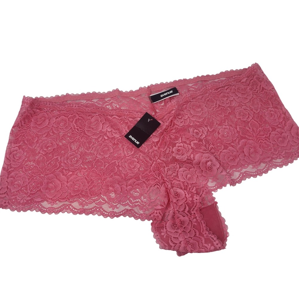 Avenue Brief Lace Cheeky Panties Rose Floral Plus Size Underwear size 38/40